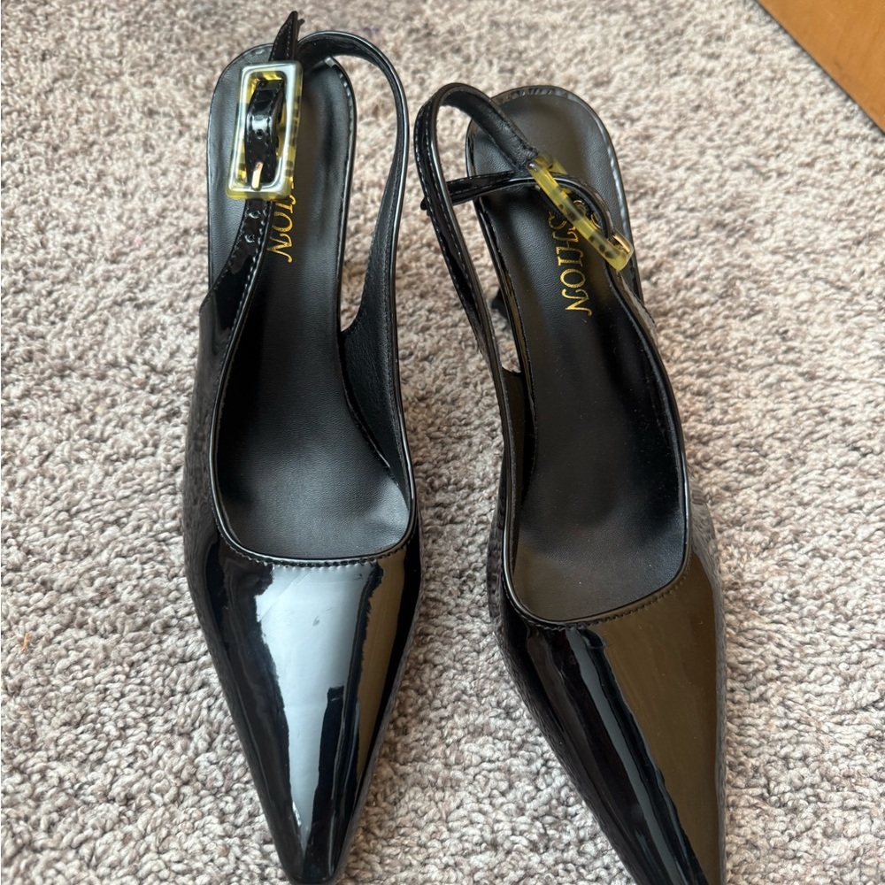 Elegant Black Slingback Heels